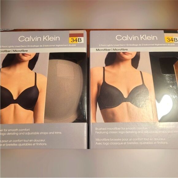 4 Bras Calvin Klein Black Lightly Lined Demi Bra 2-Pack X 2 (Colors
In Pictures) - Picture 1 of 5